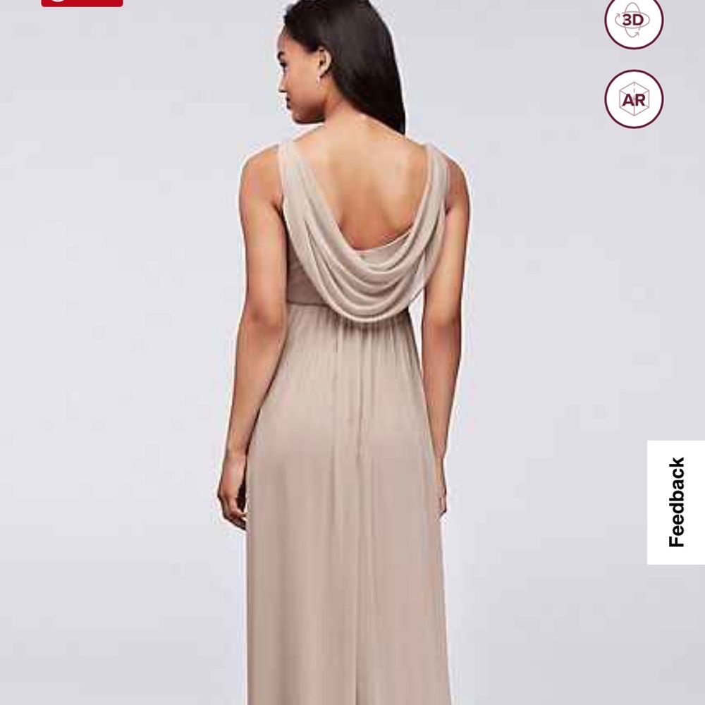 Along Mesh dress with Cowl back